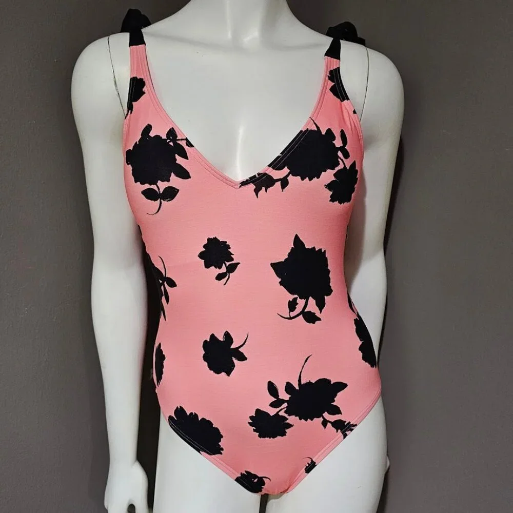 Kate Spade New York Printed Bow-Strap One-Piece Swimsuit